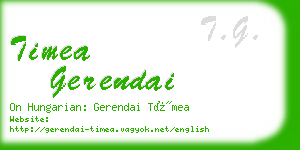 timea gerendai business card